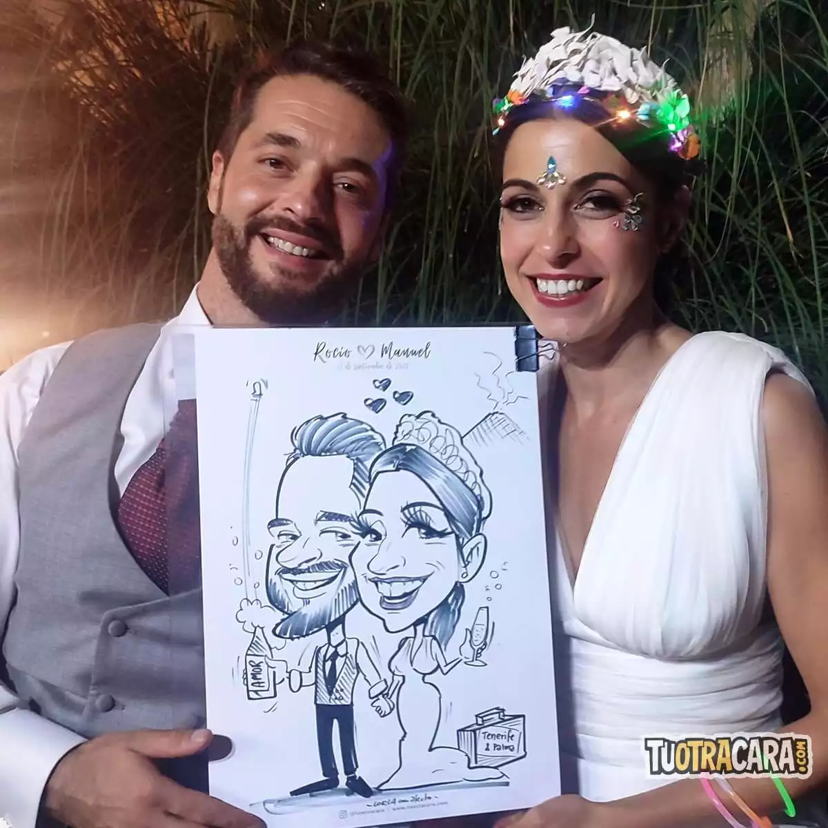 caricatura-boda-vestidos-de-novio